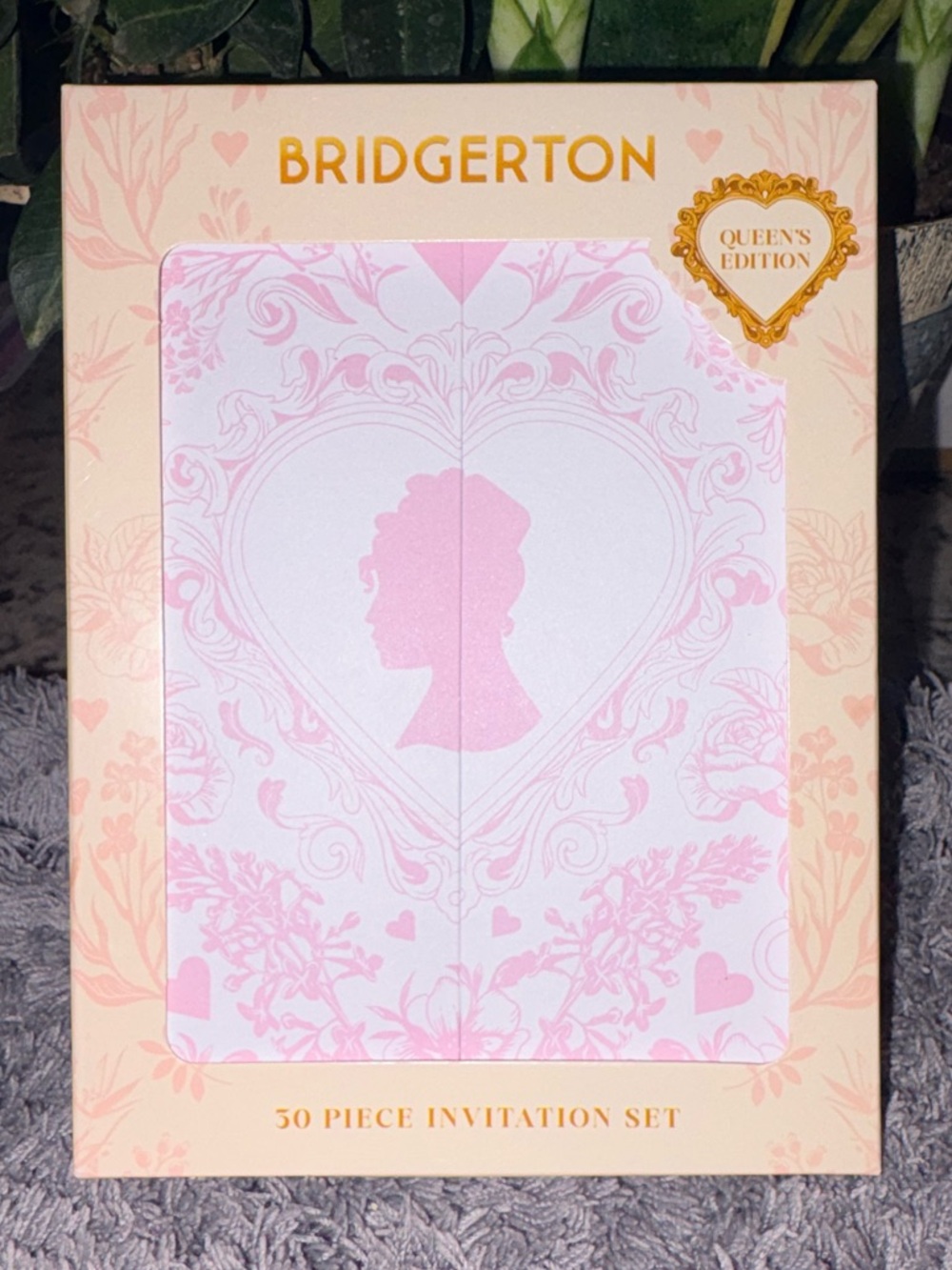 24 Bridgeton Queen's Edition Pink Invitation (4 boxes of 6 invitations =24)